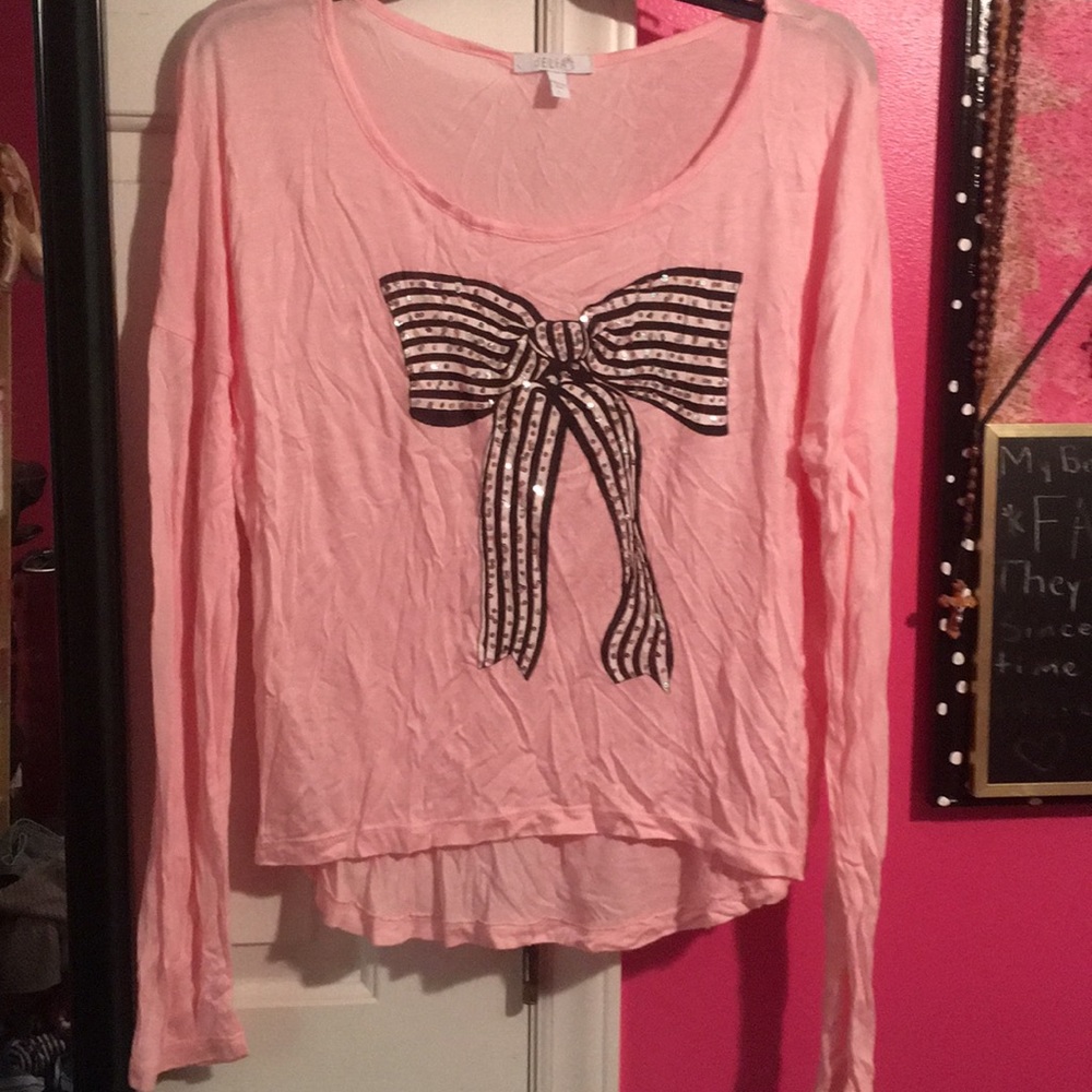 pink top long sleeve